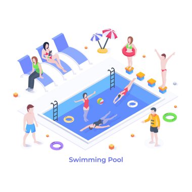 İnsanlar eğitim ve spor, spor, sağlık ve teknoloji konsept vektör illüstrasyonu