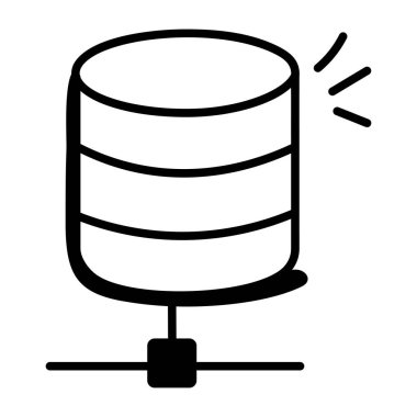 veritabanı. Web simgesi basit illüstrasyon