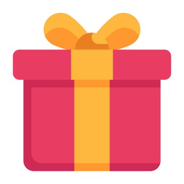 Kurdele yay vektör illüstrasyonlu hediye kutusu