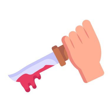 Ağ için kan bıçağı vektör simgelerinin düz çizimi