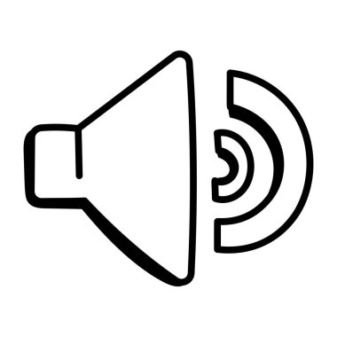 Megafon. Web simgesi basit illüstrasyon