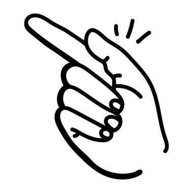 El ve el hareketi ikonu. Ana hatlı vektör çizimi. beyaz arkaplanda izole.