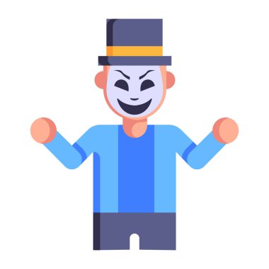 Soytarı. Web simgesi basit illüstrasyon