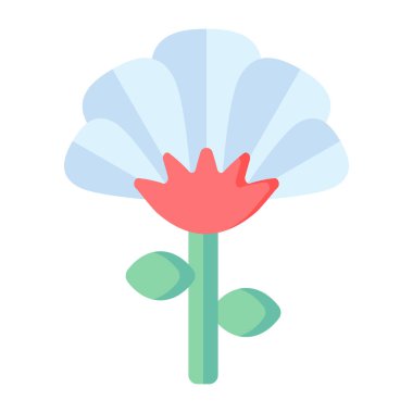 Çiçek. Web simgesi basit illüstrasyon