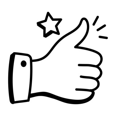 başparmak yukarı simgesi, vektör illüstrasyonu