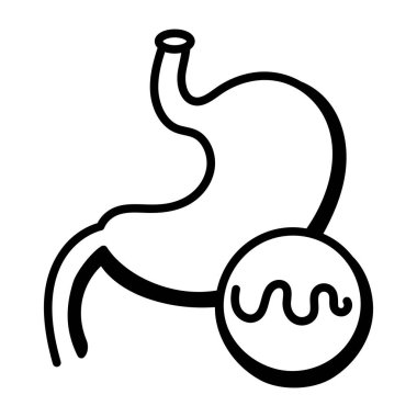 mide ikonu vektör illüstrasyonu