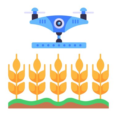 Drone, düz vektör simgesi