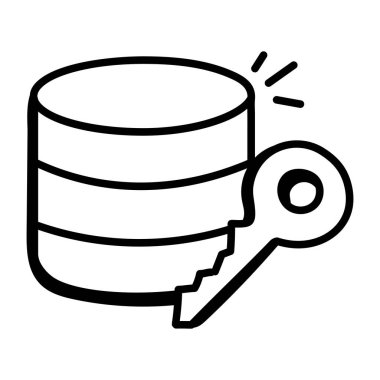 veritabanı. Web simgesi basit illüstrasyon