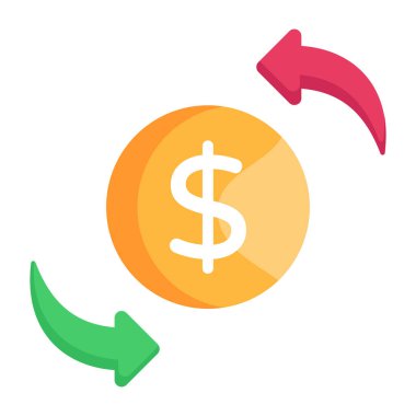 Dolar vektörü düz renk simgesi