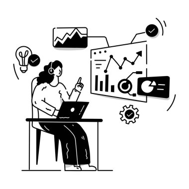 iş konsepti, çevrimiçi eğitim ve strateji