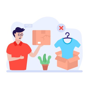 Kutuları ve bağış kutusu vektör illüstrasyon tasarımı olan adam