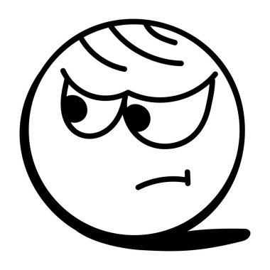 Bir kadının yüzünün vektör çizimi