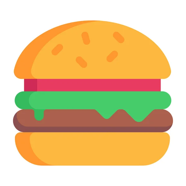 Burger Web Symbol Einfache Illustration — Stockvektor