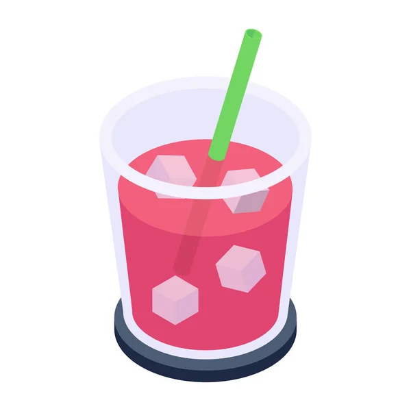 Vector Illustration Glass Juice — Stock Vector