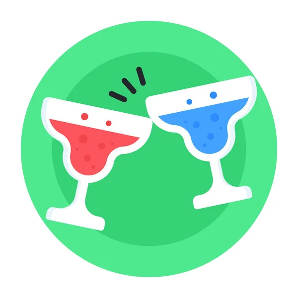 Een Cocktail Web Icoon Eenvoudig Ontwerp — Stockvector