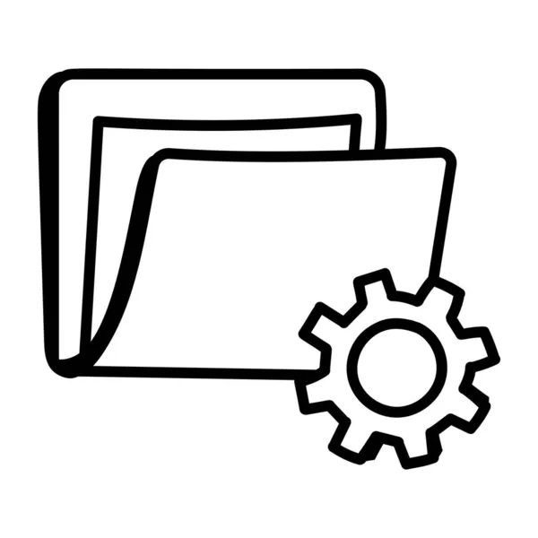 Folder Ustawieniami Trybu Trybu Ikona Web Prosta Ilustracja — Wektor stockowy