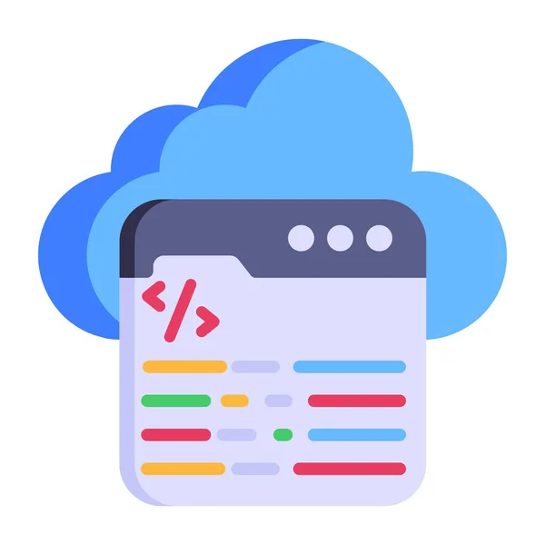 Cloud Computing Jednoduchý Design — Stockový vektor