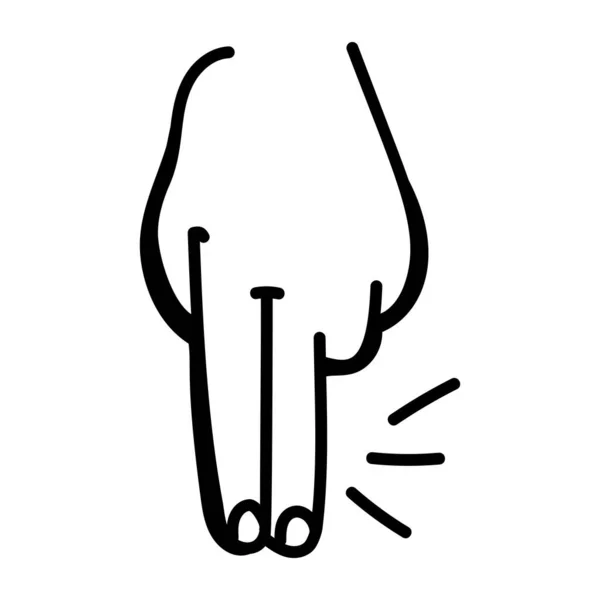 手势图标 矢量符号 轮廓符号图解 线性标志类型 时尚平面 — 图库矢量图片