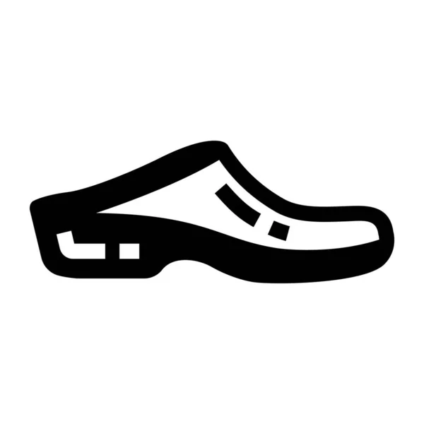 Μόδα Παπούτσι Φορούν Πινακίδα Απομονωμένη Απεικόνιση Συμβόλων Περιγράμματος — Διανυσματικό Αρχείο