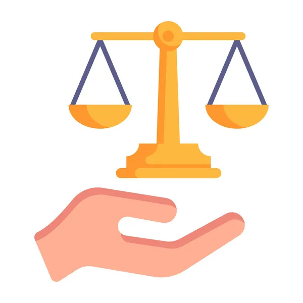 Illustrazione Vettoriale Diritto Giustizia — Vettoriale Stock