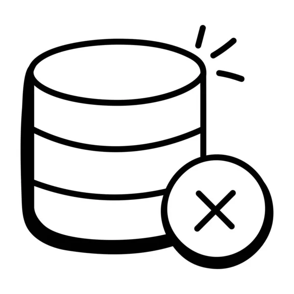 Base Dados Ícone Web Ilustração Simples — Vetor de Stock
