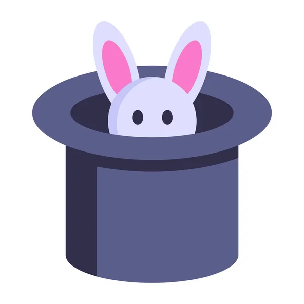 Rabbit Hat Icon Isometric Circus Animal Vector Symbol Stock Illustration — Stock Vector