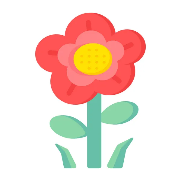 Flor Icono Web Ilustración Simple — Vector de stock