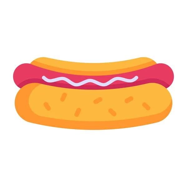 Hot Dog Élelmiszer Ikon Vektor Illusztráció Tervezés — Stock Vector