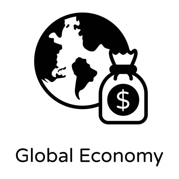 Vector Bancario Global Icono Moderno Diseño Simple — Vector de stock