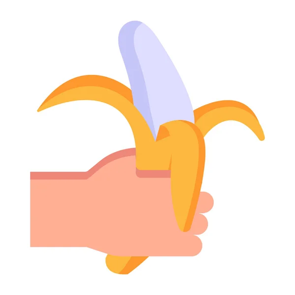 Банановый Веб Значок — стоковый вектор