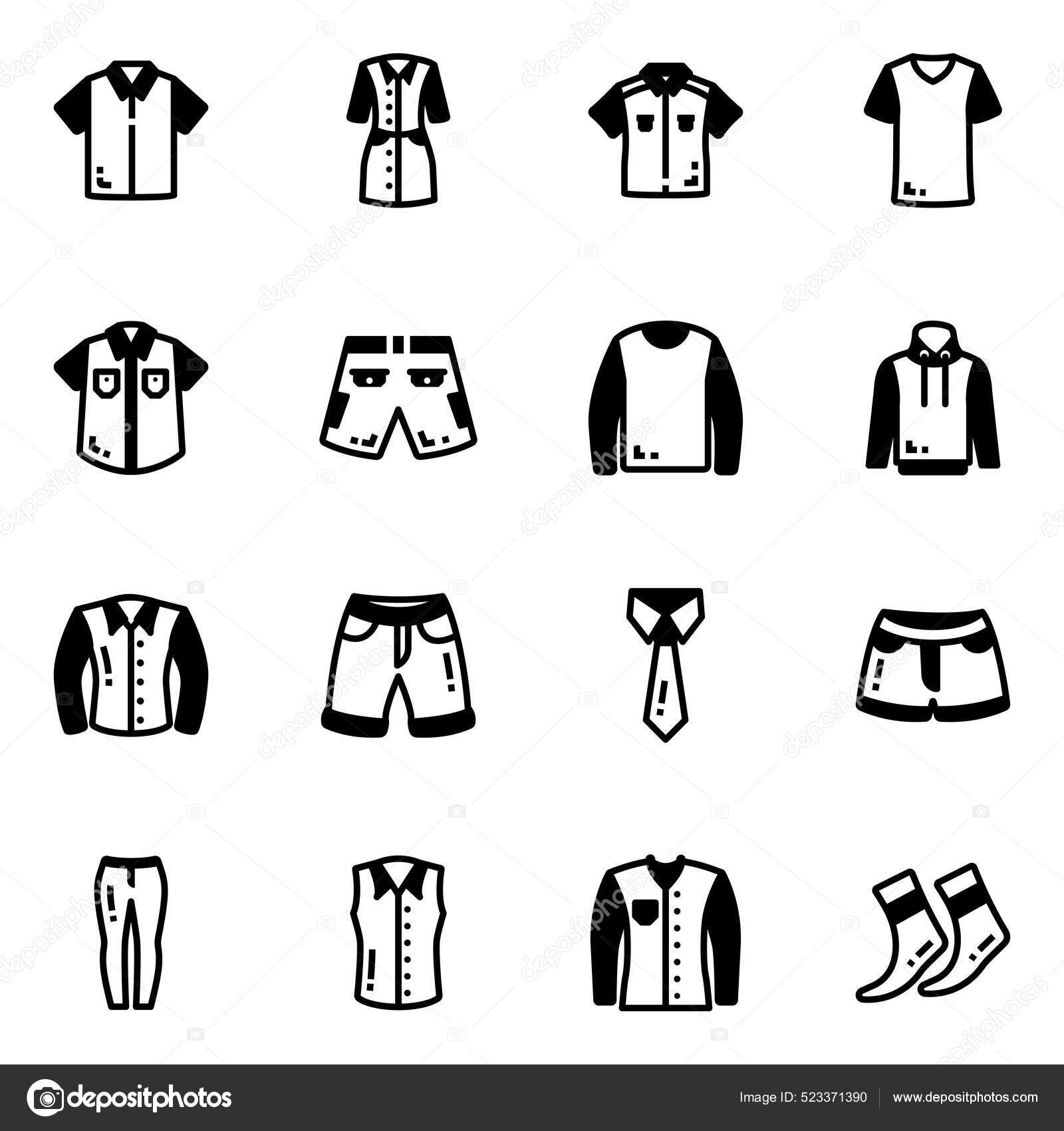 Vector Set Of Clothing Icons Stock Illustration - Download Image