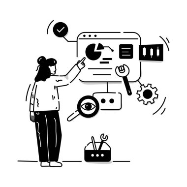 business woman vektör illüstrasyon tasarımı