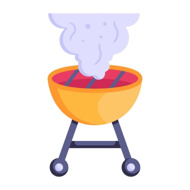 Barbekü ızgarası. Web simgesi