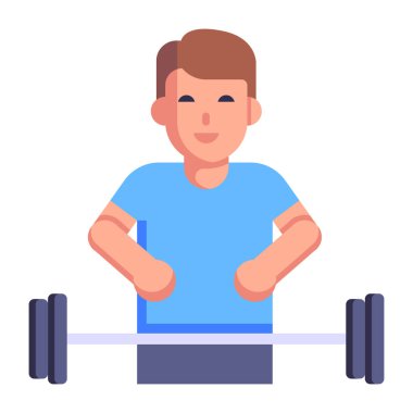 Ağırlık vektör illüstrasyon tasarımlı adam