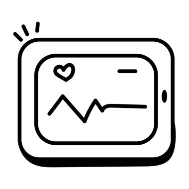 Kalp simgesinin vektör illüstrasyonu