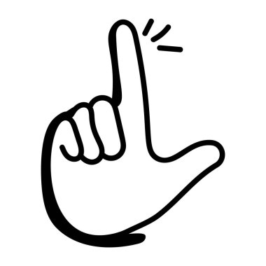 El hareketi ikonu. vektör illüstrasyonu