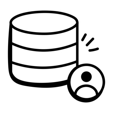 veritabanı. Web simgesi basit illüstrasyon