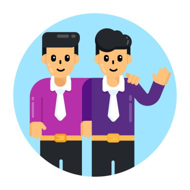 Takım elbiseli işadamları, vektör illüstrasyonu