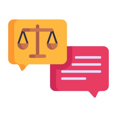 Hukuk ve adalet ikonu vektör illüstrasyonu