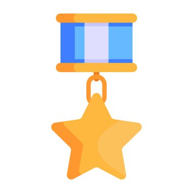 Ödül ikonu. Web için yıldız vektör simgelerinin özet çizimi