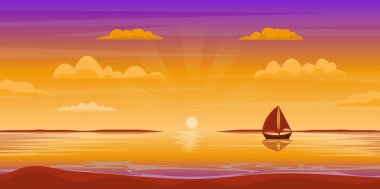 Denizin tasarımı için bir arkaplanın vektör çizimi.