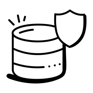 veritabanı. Web simgesi basit illüstrasyon