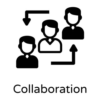 İşbirliği düz vektör simgesi