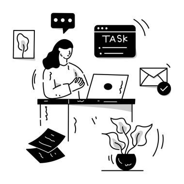 İş ve finans simgesinin vektör illüstrasyonu