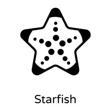 denizyıldızı düz vektör simgesi