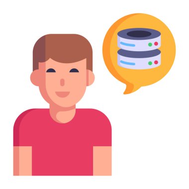 insan ve bulut hesaplama vektör çizimi