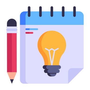 Bir fikrim var. Web simgesi basit illüstrasyon