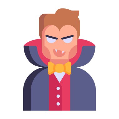 - Vampir. Web simgesi basit illüstrasyon