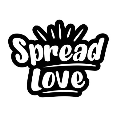 Sevgi dolu el çizimi harfli cümleler. vektör illüstrasyonu.