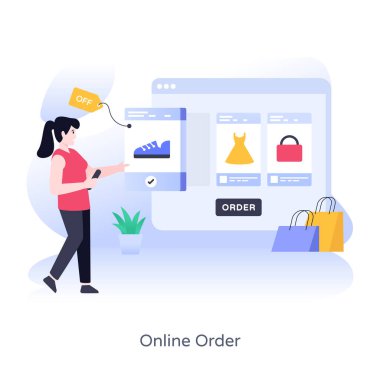 İnternetten alışveriş. Web simgesi